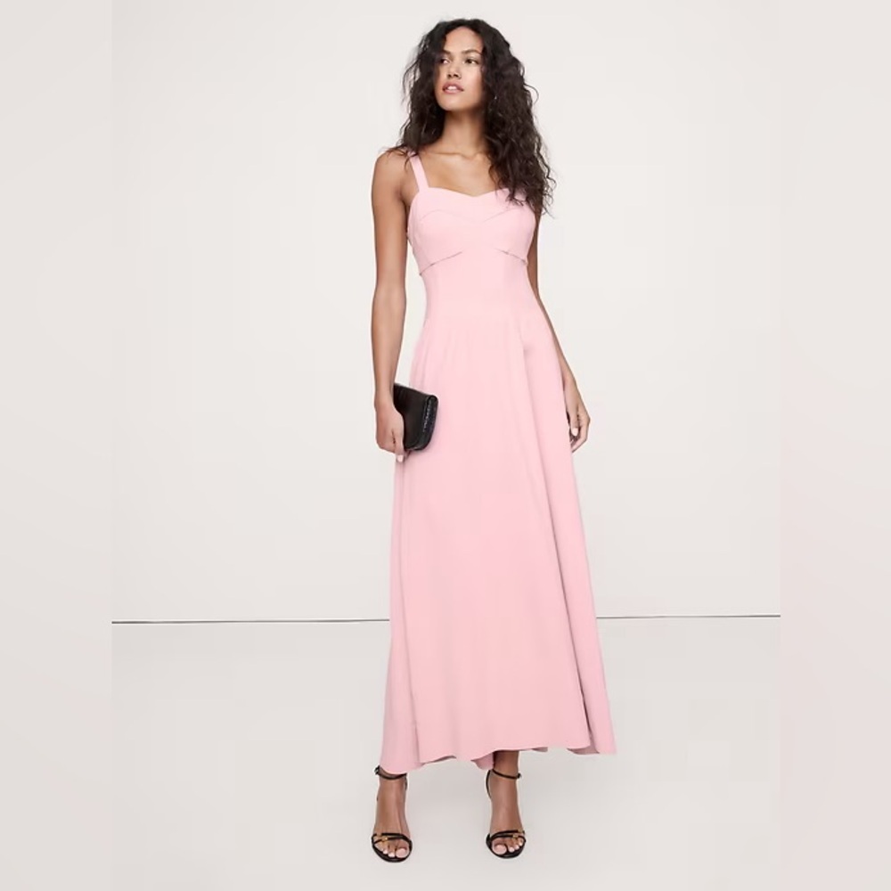 NWT! Banana Republic Stretch-Sateen Sweetheart Maxi Dress - Size 6 #818096